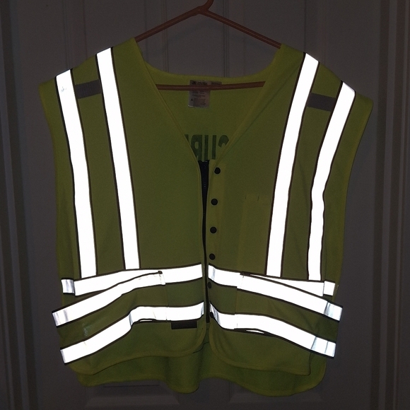3C Security Yellow Reflective Vest Fits XXL to XXXXXL - Picture 1 of 5